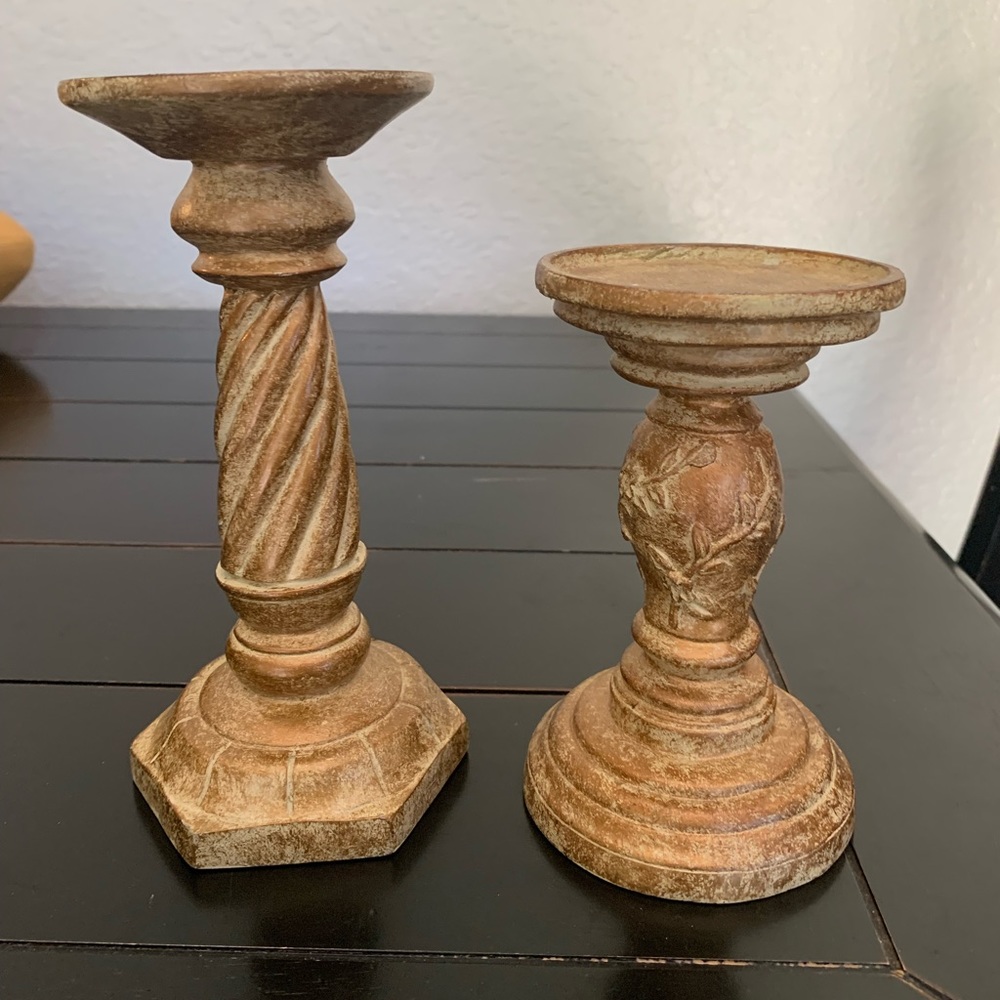 Candle holders.